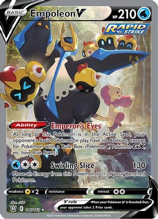 Empoleon V (Alternate Full Art) (146/163) [SWSH05 Battle Styles] Holofoil - Ultra Rare