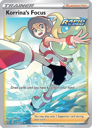Korrina's Focus (Full Art) (160/163) [SWSH05 Battle Styles] Holofoil - Ultra Rare