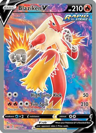 Blaziken V (Full Art) (161/198) [SWSH06 Chilling Reign] Holofoil - Ultra Rare