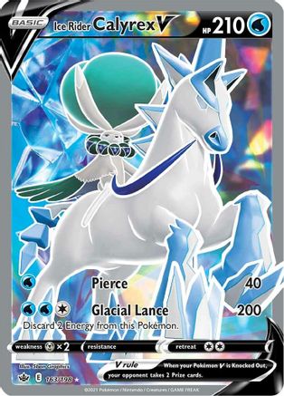 Ice Rider Calyrex V (Full Art) (163/198) [SWSH06 Chilling Reign] Holofoil - Ultra Rare