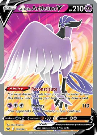 Galarian Articuno V (Full Art) (169/198) [SWSH06 Chilling Reign] Holofoil - Ultra Rare