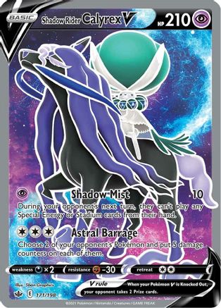 Shadow Rider Calyrex V (Full Art) (171/198) [SWSH06 Chilling Reign] Holofoil - Ultra Rare