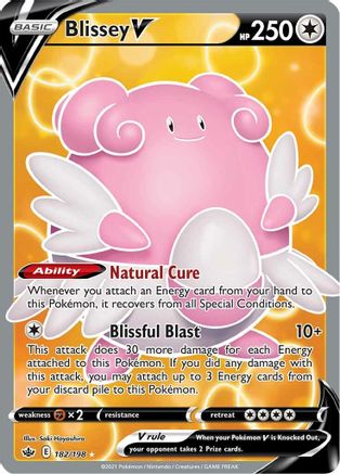 Blissey V (Full Art) (182/198) [SWSH06 Chilling Reign] Holofoil - Ultra Rare