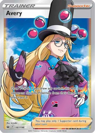 Avery (Full Art) (187/198) [SWSH06 Chilling Reign] Holofoil - Ultra Rare