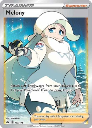 Melony (Full Art) (195/198) [SWSH06 Chilling Reign] Holofoil - Ultra Rare