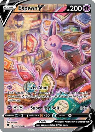 Espeon V (Alternate Full Art) (180/203) [SWSH07 Evolving Skies] Holofoil - Ultra Rare