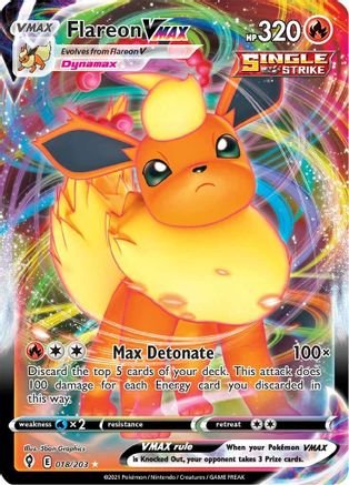 Flareon VMAX (018/203) [SWSH07 Evolving Skies] Holofoil - Ultra Rare