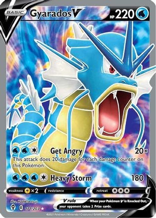 Gyarados V (Full Art) (171/203) [SWSH07 Evolving Skies] Holofoil - Ultra Rare