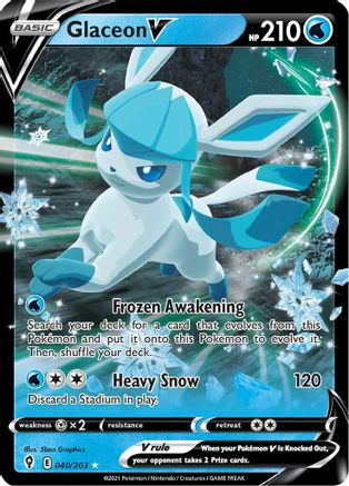 Glaceon V (040/203) [SWSH07 Evolving Skies] Holofoil - Ultra Rare