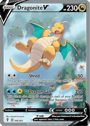 Dragonite V (Alternate Full Art) (192/203) [SWSH07 Evolving Skies] Holofoil - Ultra Rare