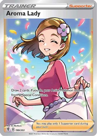 Aroma Lady (Full Art) (199/203) [SWSH07 Evolving Skies] Holofoil - Ultra Rare