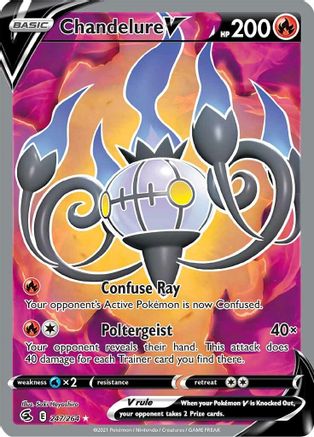 Chandelure V (Full Art) (247/264) [SWSH08 Fusion Strike] Holofoil - Ultra Rare