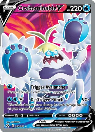 Crabominable V (Full Art) (248/264) [SWSH08 Fusion Strike] Holofoil - Ultra Rare