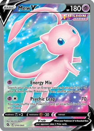 Mew V (Full Art) (250/264) [SWSH08 Fusion Strike] Holofoil - Ultra Rare