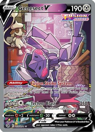 Genesect V (Alternate Full Art) (255/264) [SWSH08 Fusion Strike] Holofoil - Ultra Rare