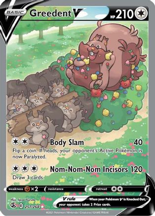 Greedent V (Alternate Full Art) (257/264) [SWSH08 Fusion Strike] Holofoil - Ultra Rare