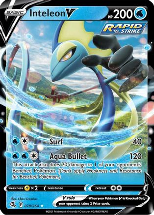 Inteleon V (078/264) [SWSH08 Fusion Strike] Holofoil - Ultra Rare