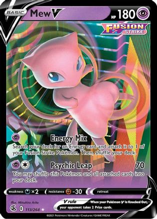 Mew V (113/264) [SWSH08 Fusion Strike] Holofoil - Ultra Rare
