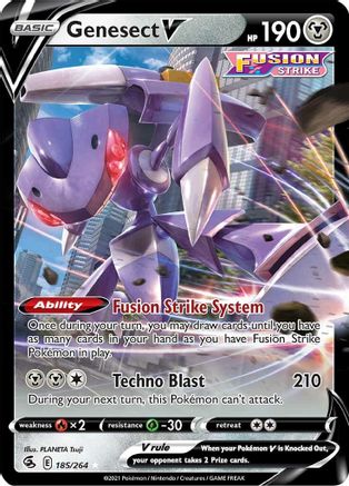 Genesect V (185/264) [SWSH08 Fusion Strike] Holofoil - Ultra Rare