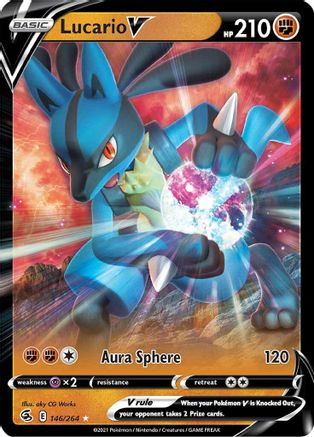 Lucario V (146/264) [SWSH08 Fusion Strike] Holofoil - Ultra Rare