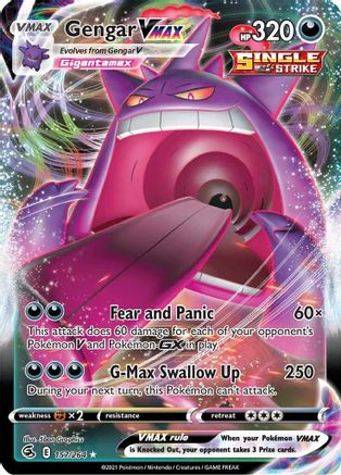 Gengar VMAX (157/264) [SWSH08 Fusion Strike] Holofoil - Ultra Rare