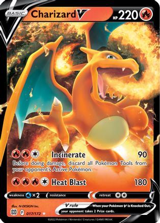 Charizard V (017/172) [SWSH09 Brilliant Stars] Holofoil - Ultra Rare