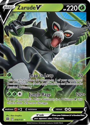 Zarude V (016/172) [SWSH09 Brilliant Stars] Holofoil - Ultra Rare