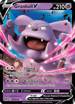 Granbull V (057/172) [SWSH09 Brilliant Stars] Holofoil - Ultra Rare