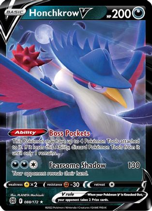 Honchkrow V (088/172) [SWSH09 Brilliant Stars] Holofoil - Ultra Rare
