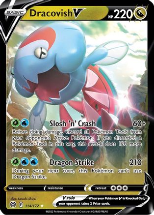 Dracovish V (114/172) [SWSH09 Brilliant Stars] Holofoil - Ultra Rare
