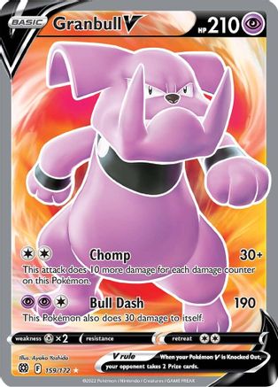 Granbull V (Full Art) (159/172) [SWSH09 Brilliant Stars] Holofoil - Ultra Rare