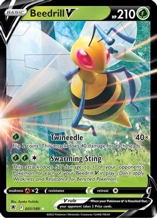 Beedrill V (001/189) [SWSH10 Astral Radiance] Holofoil - Ultra Rare