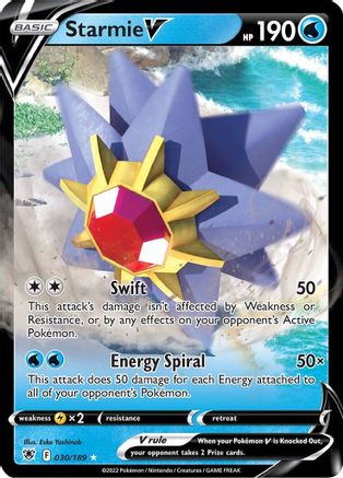 Starmie V (030/189) [SWSH10 Astral Radiance] Holofoil - Ultra Rare