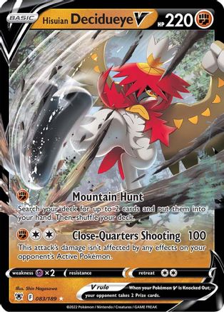 Hisuian Decidueye V (083/189) [SWSH10 Astral Radiance] Holofoil - Ultra Rare