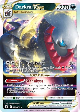 Darkrai VSTAR (099/189) [SWSH10 Astral Radiance] Holofoil - Ultra Rare