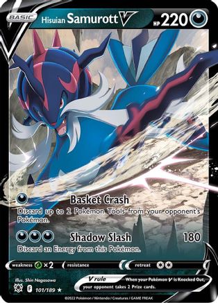 Hisuian Samurott V (101/189) [SWSH10 Astral Radiance] Holofoil - Ultra Rare