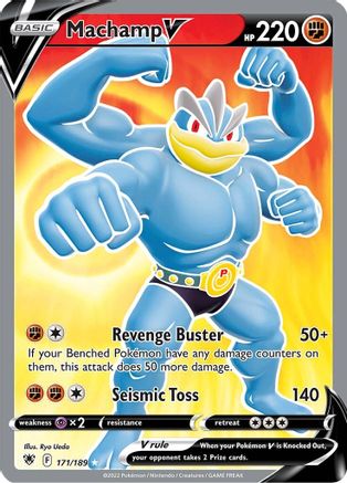 Machamp V (Full Art) (171/189) [SWSH10 Astral Radiance] Holofoil - Ultra Rare