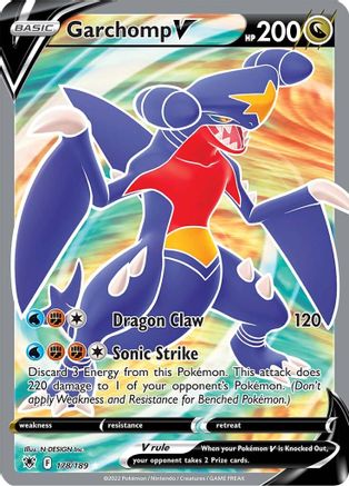 Garchomp V (Full Art) (178/189) [SWSH10 Astral Radiance] Holofoil - Ultra Rare