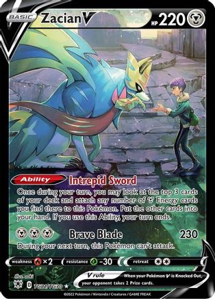 Zacian V (TG21/30) [SWSH10 Astral Radiance Trainer Gallery] Holofoil - Ultra Rare