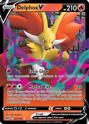 Delphox V (027/196) [SWSH11 Lost Origin] Holofoil - Ultra Rare