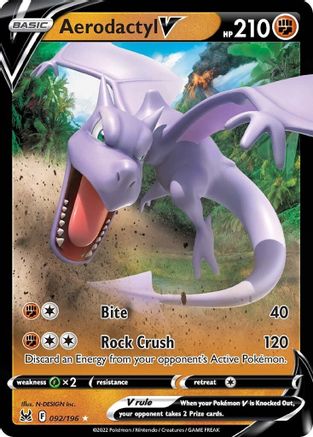 Aerodactyl V (092/196) [SWSH11 Lost Origin] Holofoil - Ultra Rare
