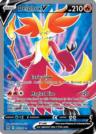 Delphox V (Full Art) (173/196) [SWSH11 Lost Origin] Holofoil - Ultra Rare
