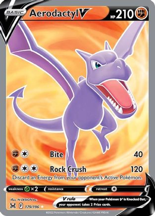 Aerodactyl V (Full Art) (179/196) [SWSH11 Lost Origin] Holofoil - Ultra Rare