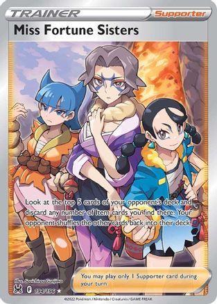 Miss Fortune Sisters (Full Art) (194/196) [SWSH11 Lost Origin] Holofoil - Ultra Rare