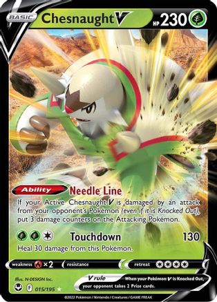 Chesnaught V (015/195) [SWSH12 Silver Tempest] Holofoil - Ultra Rare