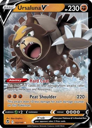 Ursaluna V (102/195) [SWSH12 Silver Tempest] Holofoil - Ultra Rare