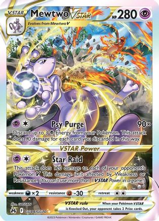 Mewtwo VSTAR (GG44/70) [SWSH Crown Zenith Galarian Gallery] Holofoil - Ultra Rare