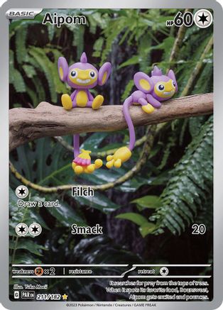Aipom (211/182) [SV04 Paradox Rift] Holofoil - Illustration Rare