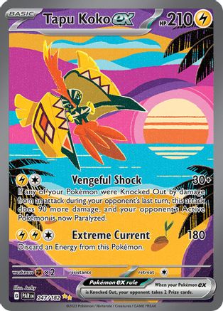 Tapu Koko ex (247/182) [SV04 Paradox Rift] Holofoil - Special Illustration Rare