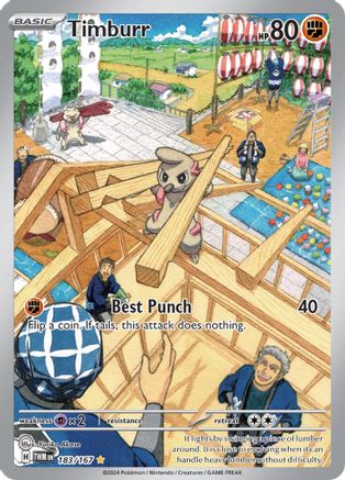 Timburr (183/167) [SV06 Twilight Masquerade] Holofoil - Illustration Rare